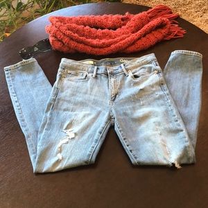 Authentic True GAP Blue Ripped Skinny Jeans Sz 29